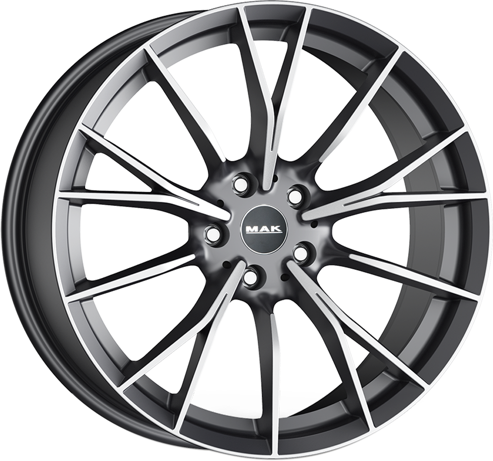 4 LLANTAS MAK FABRIK-DEN 20 PULGADAS CON ACABADO GUN METALLIC MIRROR FACE