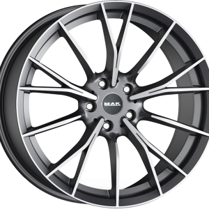 4 LLANTAS MAK FABRIKEN 20 PULGADAS CON ACABADO GUN METALLIC MIRROR FACE