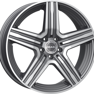 4 LLANTAS MAK LEWIS EN 20 PULGADAS CON ACABADO GUN METALLIC MIRROR FACE