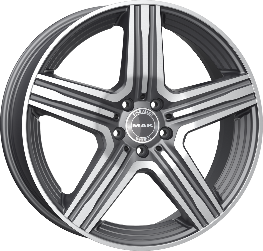 4 LLANTAS MAK LEWIS EN 20 PULGADAS CON ACABADO GUN METALLIC MIRROR FACE
