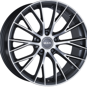 4 LLANTAS MAK MUNCHENEN 20 PULGADAS CON ACABADO GUN METALLIC MIRROR FACE