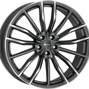 4 LLANTAS MAK RAPPEN 21 PULGADAS CON ACABADO GUN METALLIC MIRROR FACE