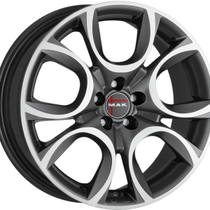 4 LLANTAS MAK TORINO EN 14 PULGADAS CON ACABADO GUN METALLIC MIRROR FACE