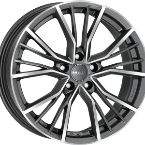 4 LLANTAS MAK UNION EN 22 PULGADAS CON ACABADO GUN METALLIC MIRROR FACE