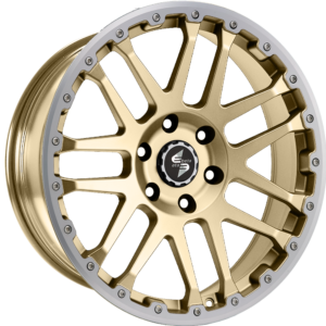 4 LLANTAS DLW COMBAT CV EN 18 PULGADAS CON ACABADO MATT GOLD LIP + CAP POLISH