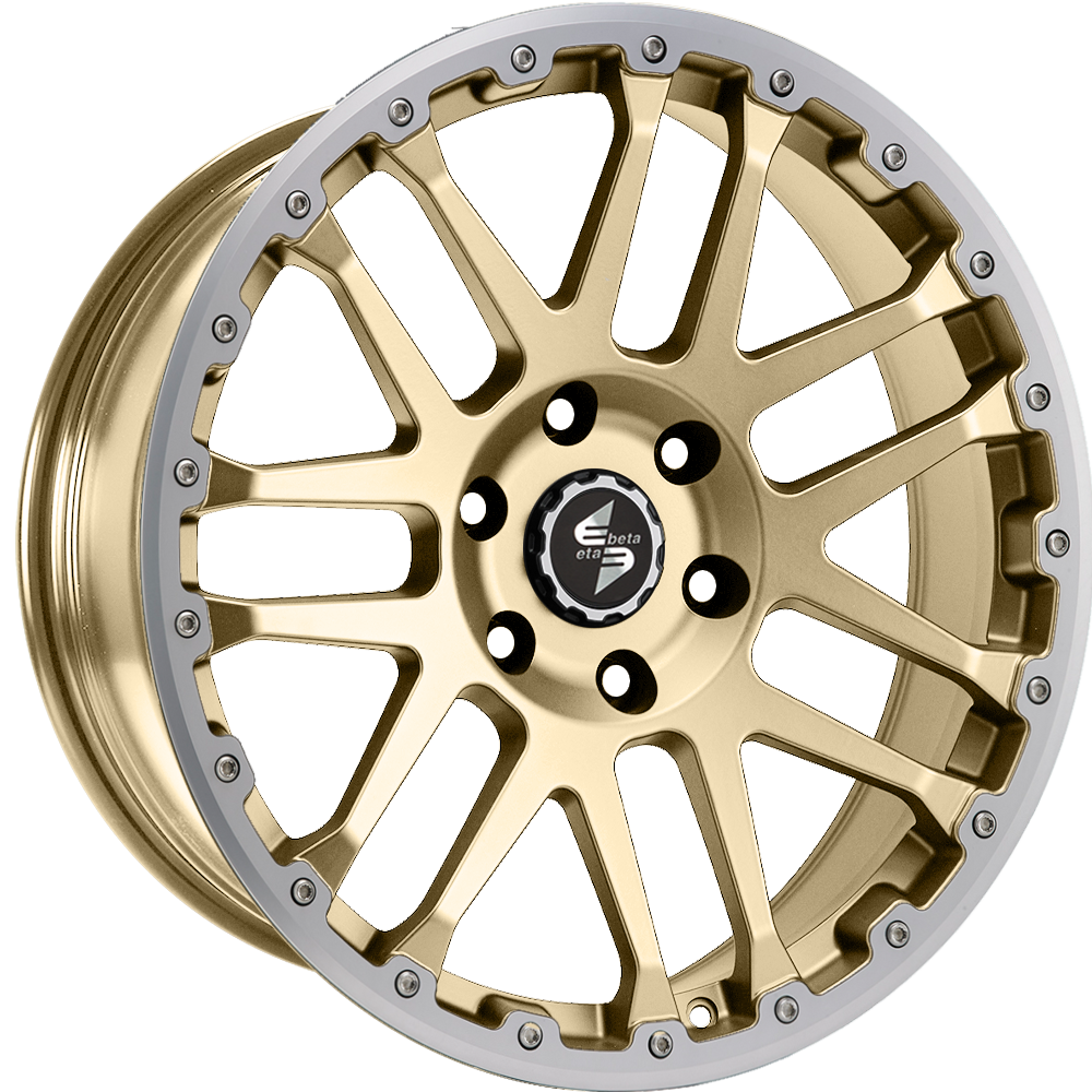 4 LLANTAS DLW COMBAT CV EN 18 PULGADAS CON ACABADO MATT GOLD LIP + CAP POLISH