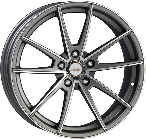 4 LLANTAS DLW MANAY-K EN 20 PULGADAS CON ACABADO SHINY ANTHRACITE POLISH