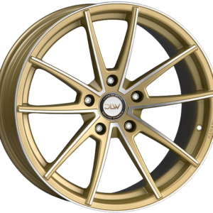 4 LLANTAS DLW MANAY-K EN 20 PULGADAS CON ACABADO MATT GOLD POLISH