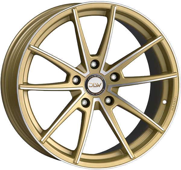 4 LLANTAS DLW MANAY-K EN 20 PULGADAS CON ACABADO MATT GOLD POLISH
