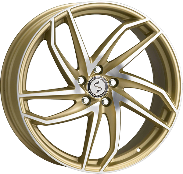 4 LLANTAS ETA BETA HERON EN 19 PULGADAS CON ACABADO MATT GOLD POLISH