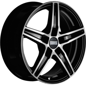 4 LLANTAS FONDMETAL 8100 EN 16 PULGADAS CON ACABADO GLOSSY BLACK MACHINED