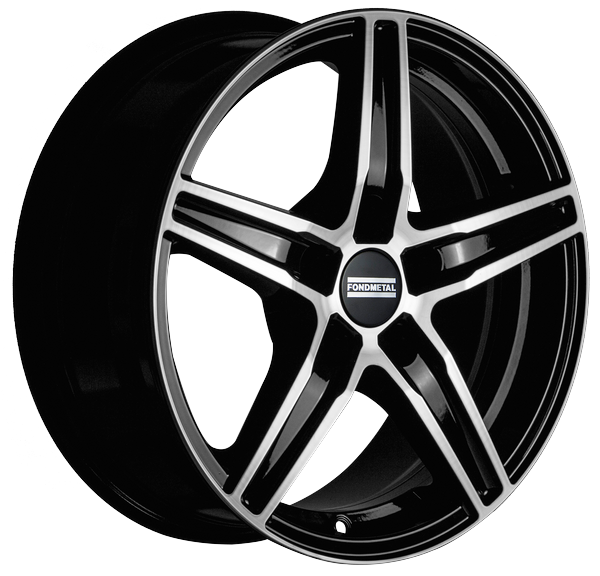 4 LLANTAS FONDMETAL 8100 EN 16 PULGADAS CON ACABADO GLOSSY BLACK MACHINED