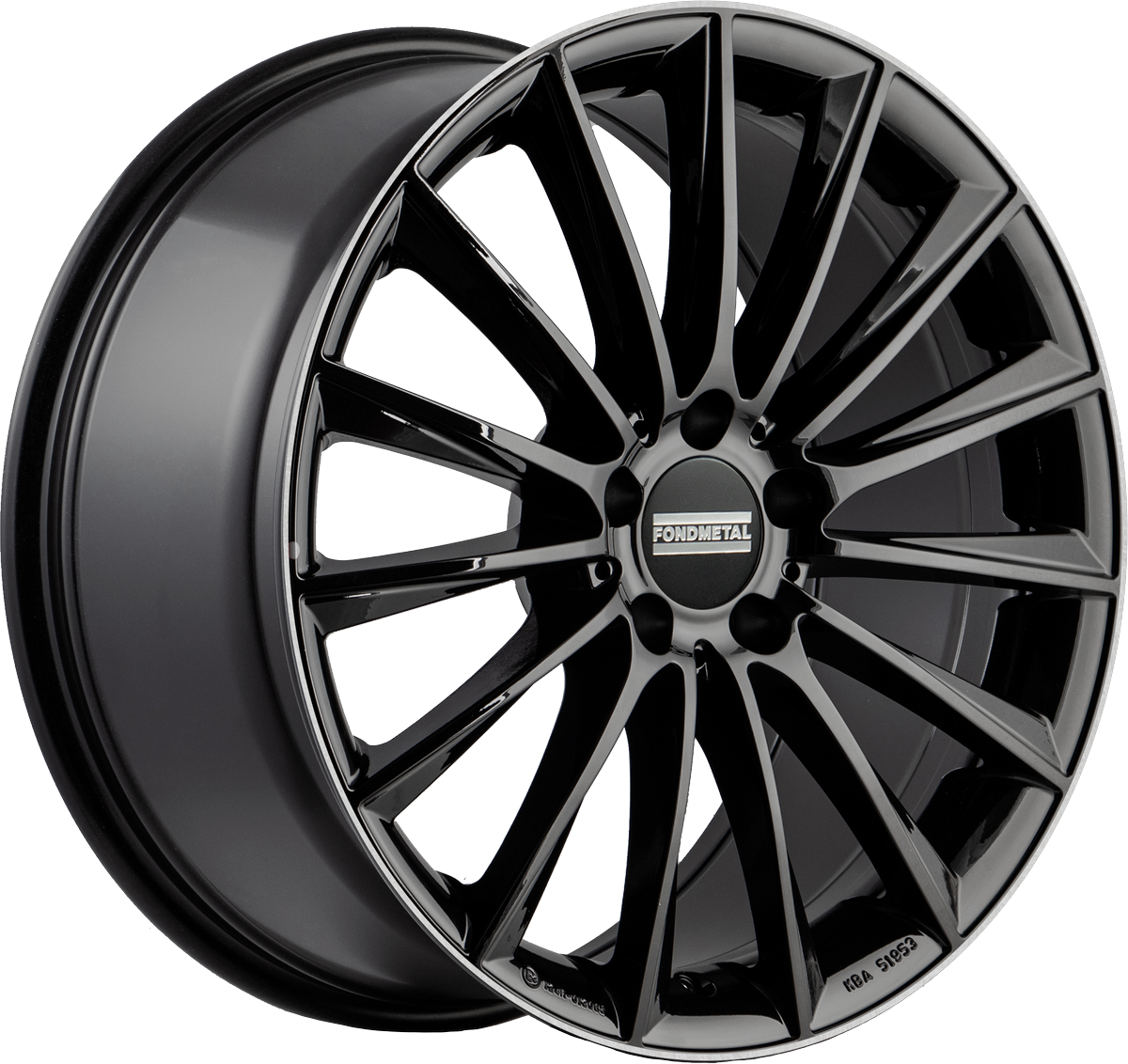 4 LLANTAS FONDMETAL AIDON EN 20 PULGADAS CON ACABADO GLOSSY BLACK MACHINED LIP