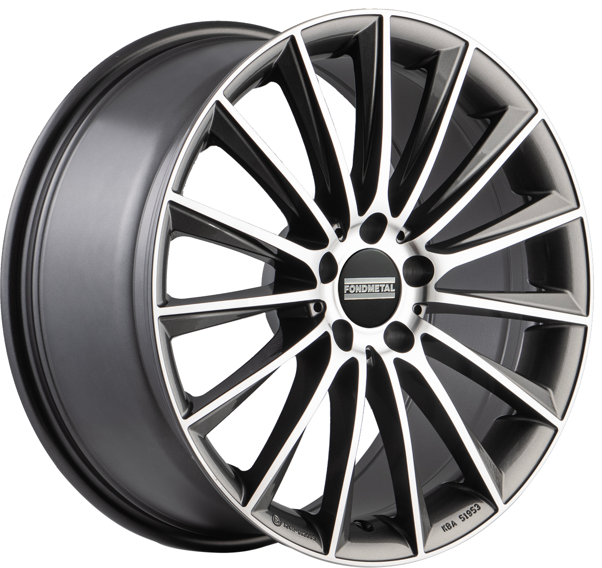 4 LLANTAS FONDMETAL AIDON EN 18 PULGADAS CON ACABADO GLOSSY TITANIUM MACHINED