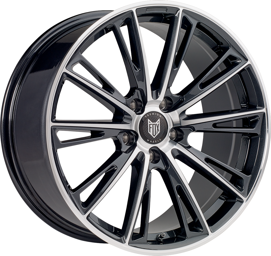 4 LLANTAS FOX OMEGA EN 19 PULGADAS CON ACABADO GLOSS ZINC W/ POLISHED FACE