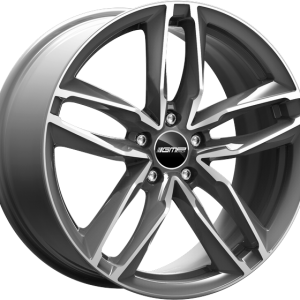 4 LLANTAS GMP ATOM EN 18 PULGADAS CON ACABADO ANTHRACITE DIAMOND