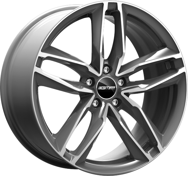 4 LLANTAS GMP ATOM EN 18 PULGADAS CON ACABADO ANTHRACITE DIAMOND