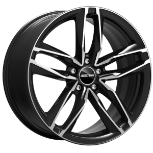 4 LLANTAS GMP ATOM EN 18 PULGADAS CON ACABADO BLACK DIAMOND
