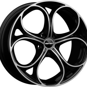 4 LLANTAS GMP DRAKE EN 18 PULGADAS CON ACABADO BLACK DIAMOND