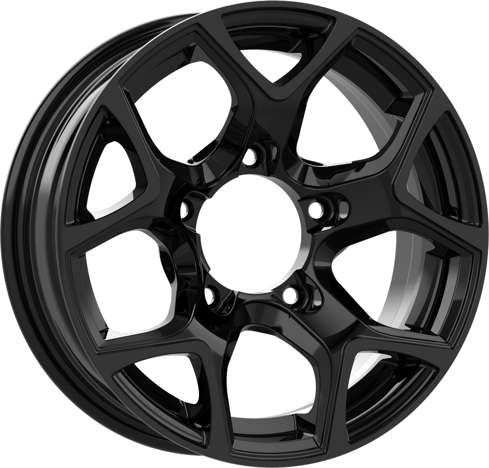 4 LLANTAS GMP SJ15 EN 15 PULGADAS CON ACABADO GLOSSY BLACK