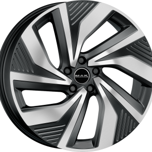 4 LLANTAS MAK ELECTRA EN 21 PULGADAS CON ACABADO BLACK MIRROR