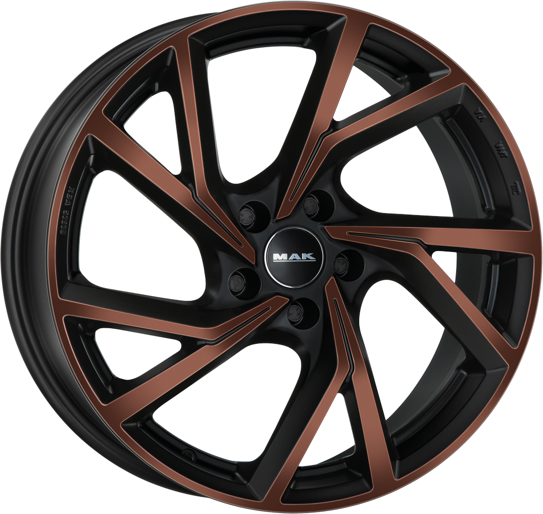 4 LLANTAS MAK KASSEL EN 20 PULGADAS CON ACABADO BLACK & BRONZE