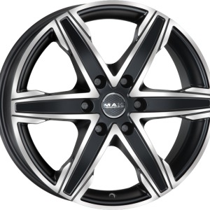 4 LLANTAS MAK KING 6 EN 20 PULGADAS CON ACABADO ICE BLACK