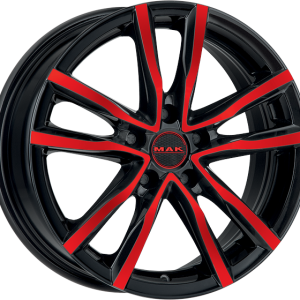 4 LLANTAS MAK MILANO EN 16 PULGADAS CON ACABADO BLACK & RED