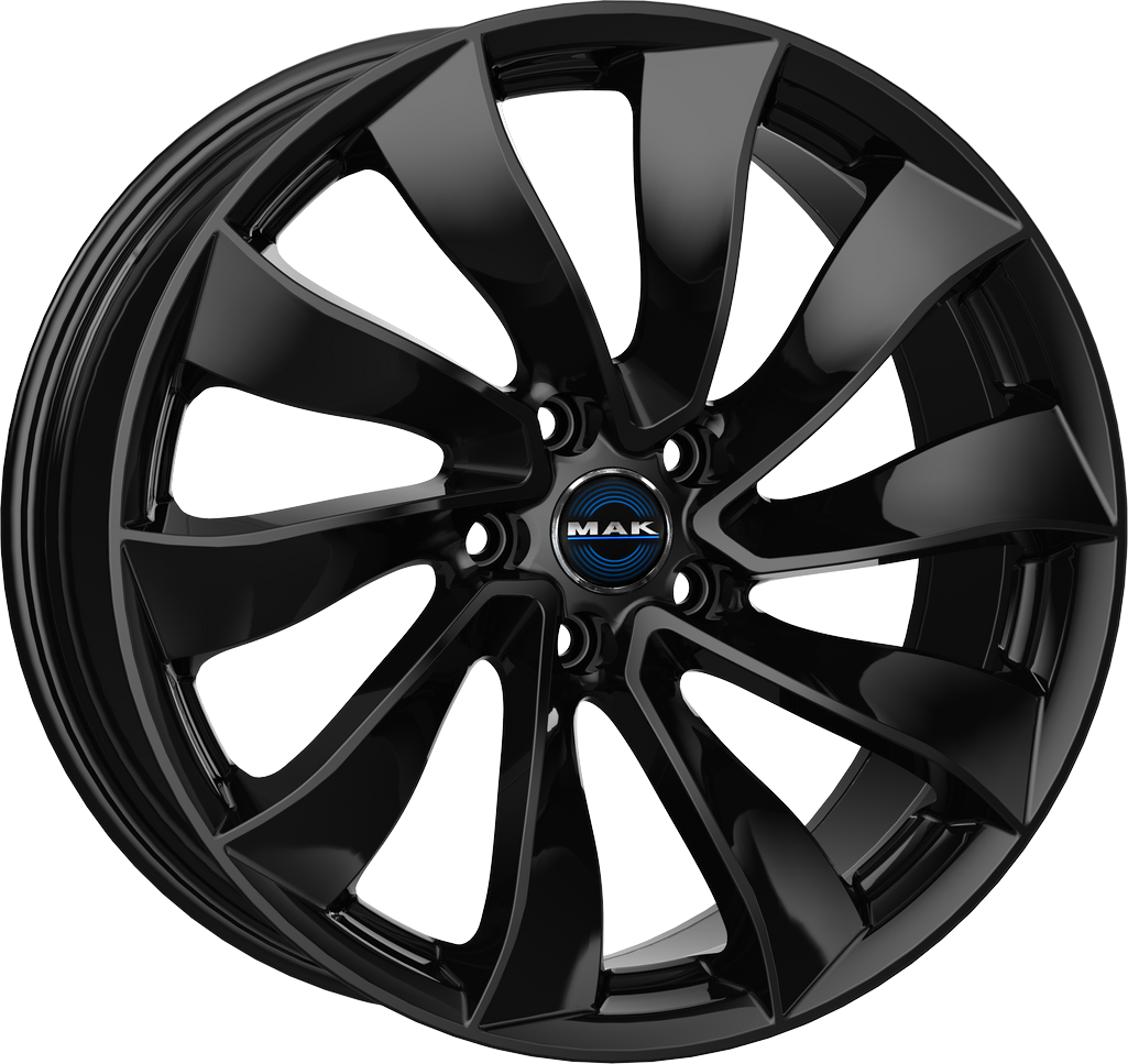 4 LLANTAS MAK SOLAR EN 20 PULGADAS CON ACABADO GLOSS BLACK