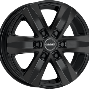 4 LLANTAS MAK STONE 6 EN 20 PULGADAS CON ACABADO GLOSS BLACK