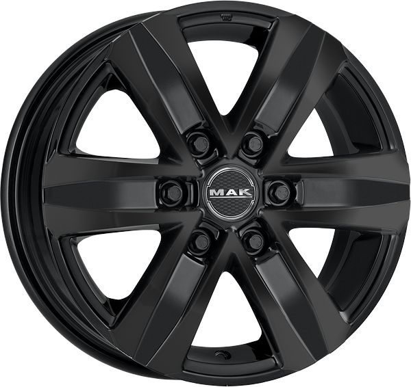 4 LLANTAS MAK STONE 6 EN 20 PULGADAS CON ACABADO GLOSS BLACK