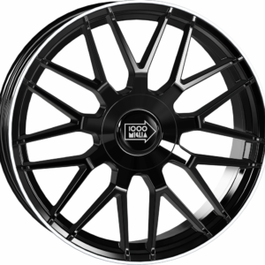 4 LLANTAS MILLE MIGLIA MM007 EN 18 PULGADAS CON ACABADO GLOSS BLACK POLISHED LIP