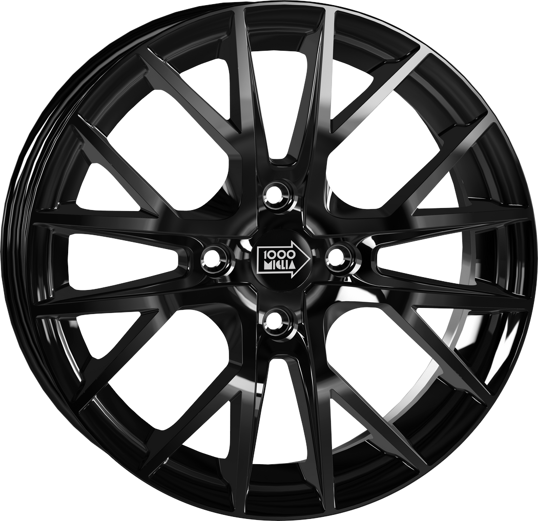 4 LLANTAS MILLE MIGLIA MM1009/4 EN 16 PULGADAS CON ACABADO GLOSS BLACK