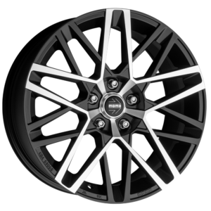 4 LLANTAS MOMO AVENGER EN 17 PULGADAS CON ACABADO MATT BLACK POLISHED