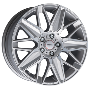 4 LLANTAS MOMO EVOLUZIONE EN 18 PULGADAS CON ACABADO MATT TITAN SILVER POLISHED