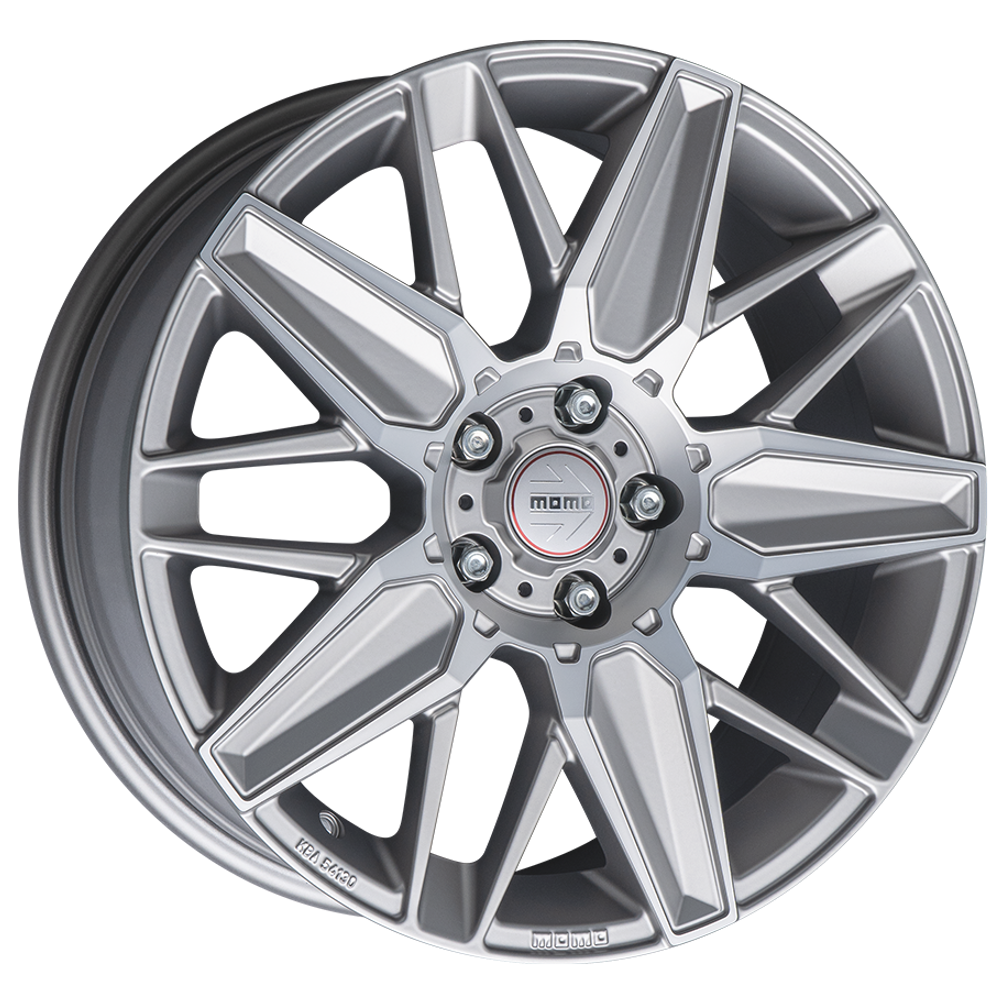 4 LLANTAS MOMO EVOLUZIONE EN 18 PULGADAS CON ACABADO MATT TITAN SILVER POLISHED