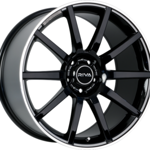 4 LLANTAS RIVA BNZ EN 19 PULGADAS CON ACABADO GLOSS BLACK W/ POLISHED LIP