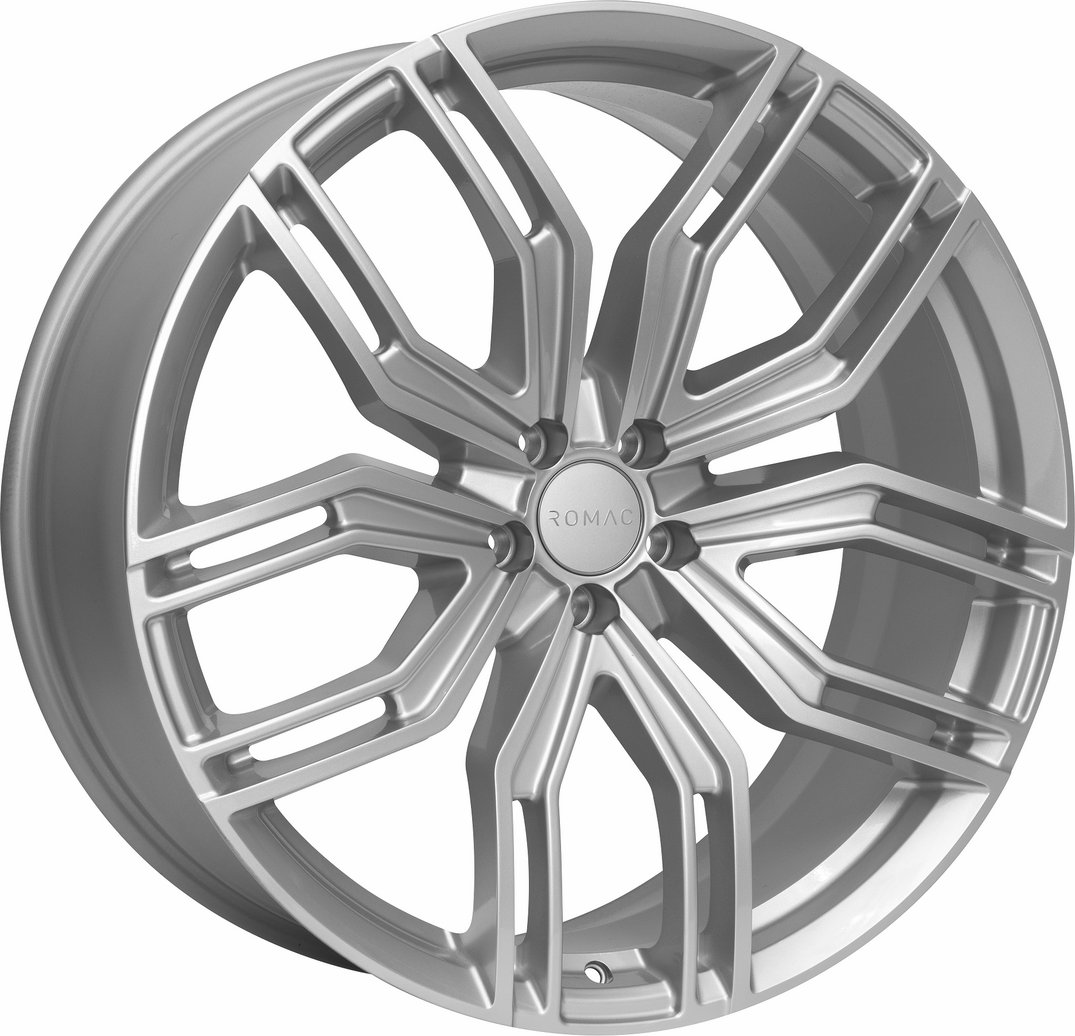 4 LLANTAS ROMAC CATALINA EN 22 PULGADAS CON ACABADO SILVER