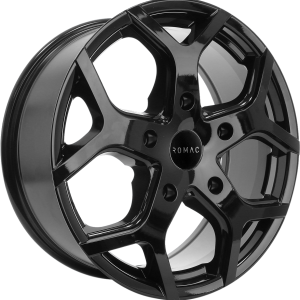4 LLANTAS ROMAC COBRA EN 16 PULGADAS CON ACABADO GLOSS BLACK