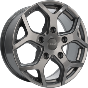 4 LLANTAS ROMAC COBRA EN 16 PULGADAS CON ACABADO GLOSS GREY