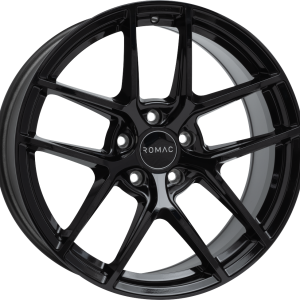 4 LLANTAS ROMAC DIABLO EN 18 PULGADAS CON ACABADO GLOSS BLACK