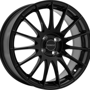 4 LLANTAS ROMAC PULSE EN 15 PULGADAS CON ACABADO GLOSS BLACK