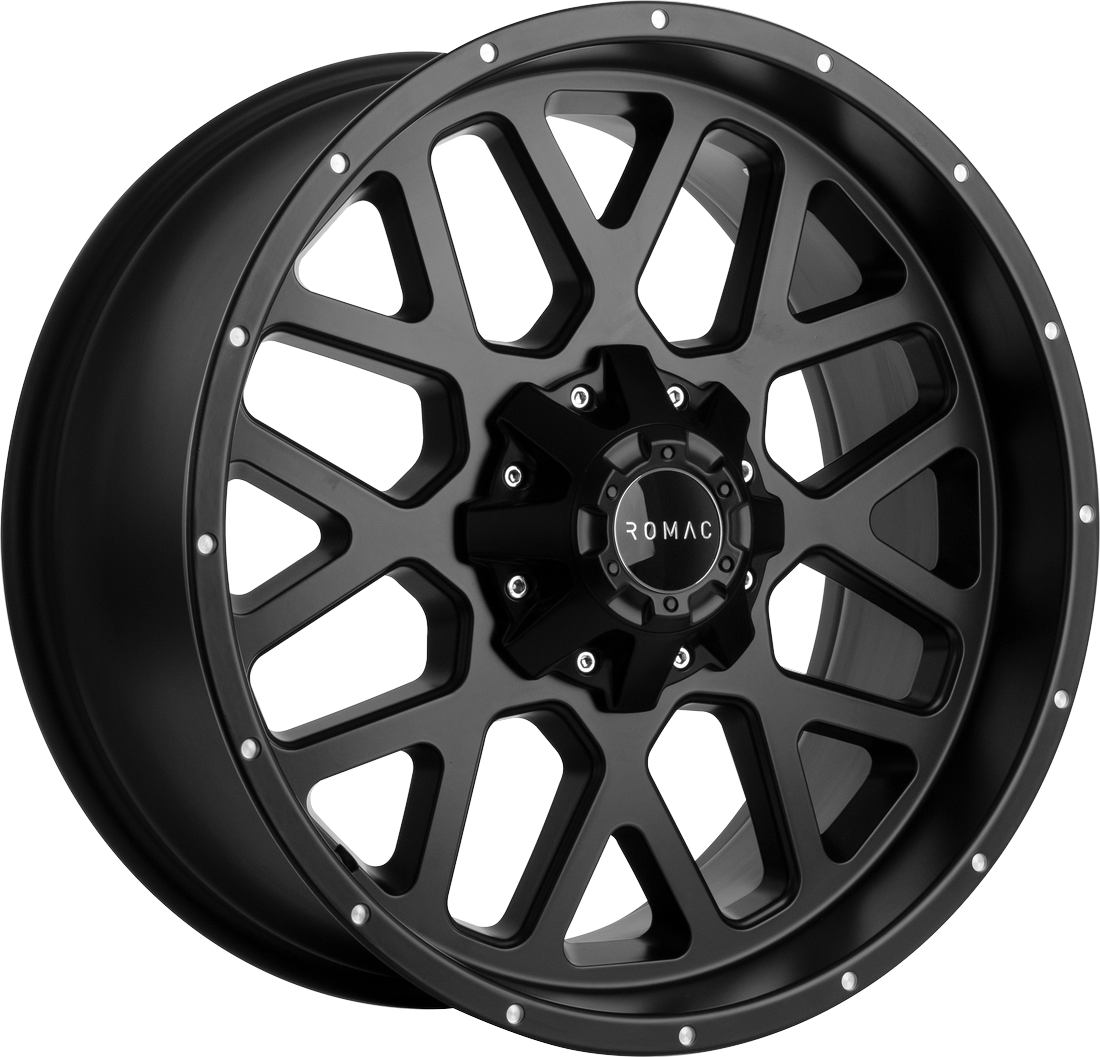 4 LLANTAS ROMAC UTAH EN 20 PULGADAS CON ACABADO SATIN BLACK
