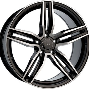 4 LLANTAS ROMAC VENOM EN 17 PULGADAS CON ACABADO GLOSS BLACK W/ POLISHED FACE