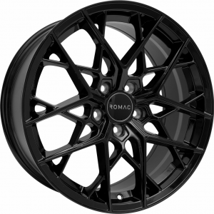4 LLANTAS ROMAC VORTEX EN 18 PULGADAS CON ACABADO GLOSS BLACK