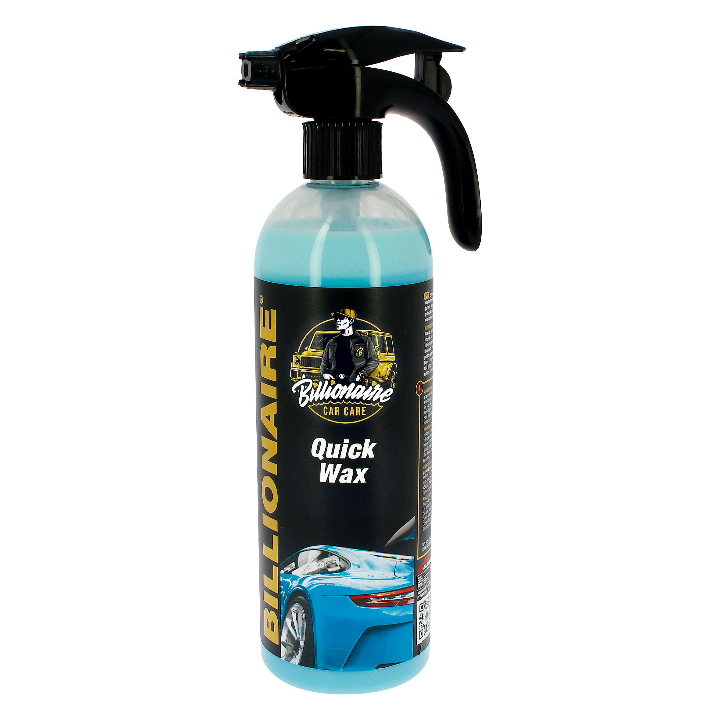 Billionaire Quick Wax Cera Rápida Enriquecida con Carnauba Cera en Spray para Coche Protege y Abrillanta tu Vehículo Aroma Floral 750ml