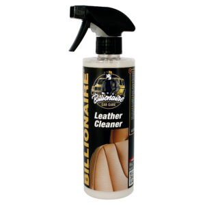 Billionaire Leather Cleaner Limpiador de Asientos de Cuero y Piel Limpia Tapicerías Mantiene el Brillo Natural del Cuero con Pistola de Espuma Aroma a Coche Nuevo 500ml