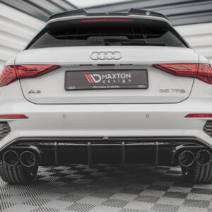 DIFUSOR TRASERO+ IMITACION COLAS DE ESCAPE Audi A3 S-Line Sportback 8Y