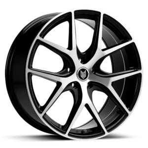 4 LLANTAS FOX ALPHA EN 18 PULGADAS CON ACABADO BLACK POLISHED