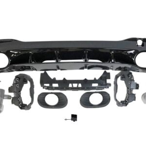 Difusor Trasero Mercedes W118 CLA Look A35 Negro Brillo